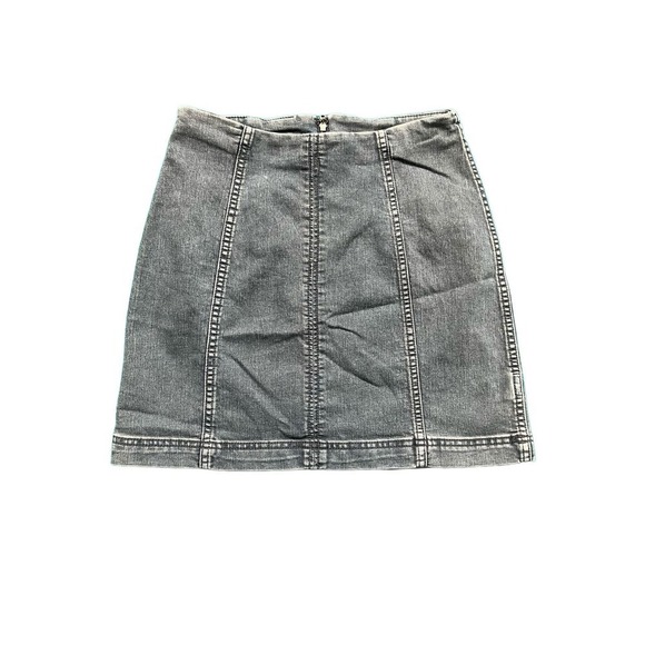 Free People Denim Panel Stretch Mini Skirt Size 4 - Picture 1 of 3